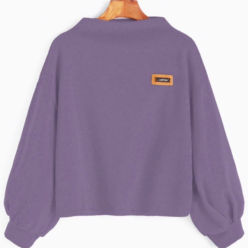 purple sweatshirt